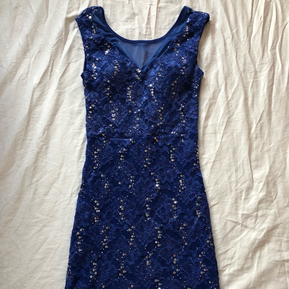 Blue with sequins Dress